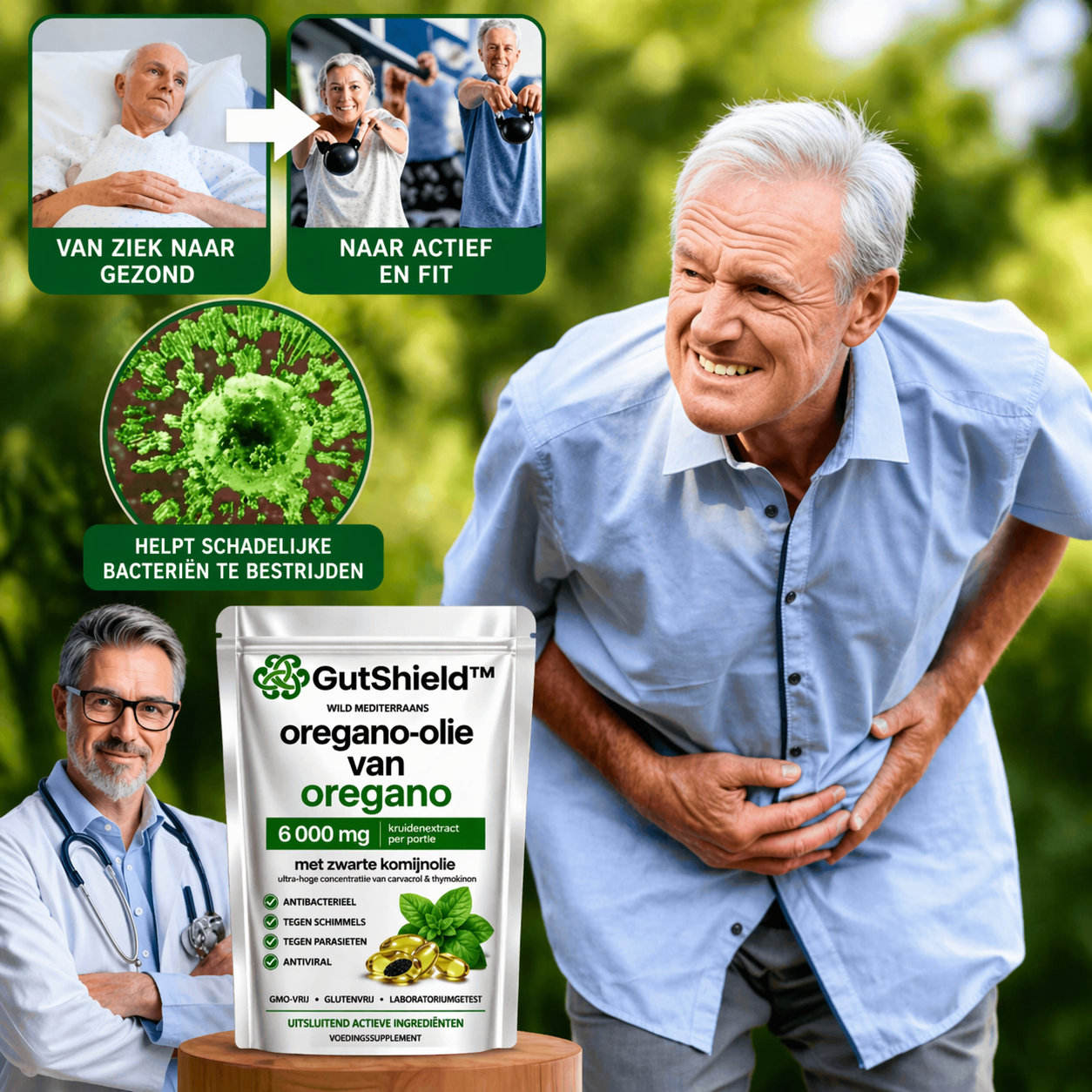 GutShield™ antiparasitaire softgels | elimineert 92% van darmparasieten in 3 dagen!