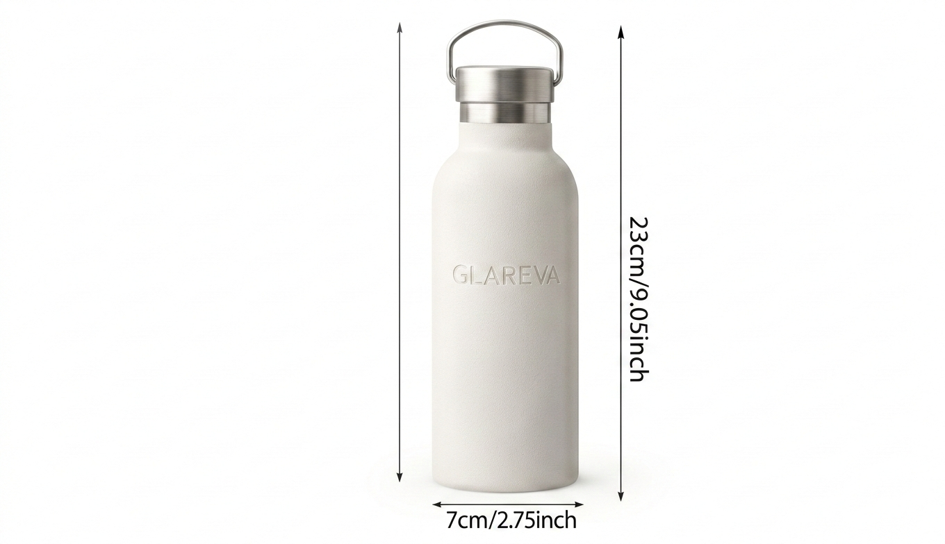 GLAREVA Metal Water Bottle